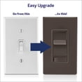 thumbnail image 2 of Interruptor de intensidad Leviton SureSlide 6674-P0B para bombillas LED, 2 of 9