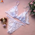 thumbnail image 3 of Conjunto De Ropa Interior De Lencería Para Mujer Sexy Encaje Transparente Sujetador G-String, 3 of 4