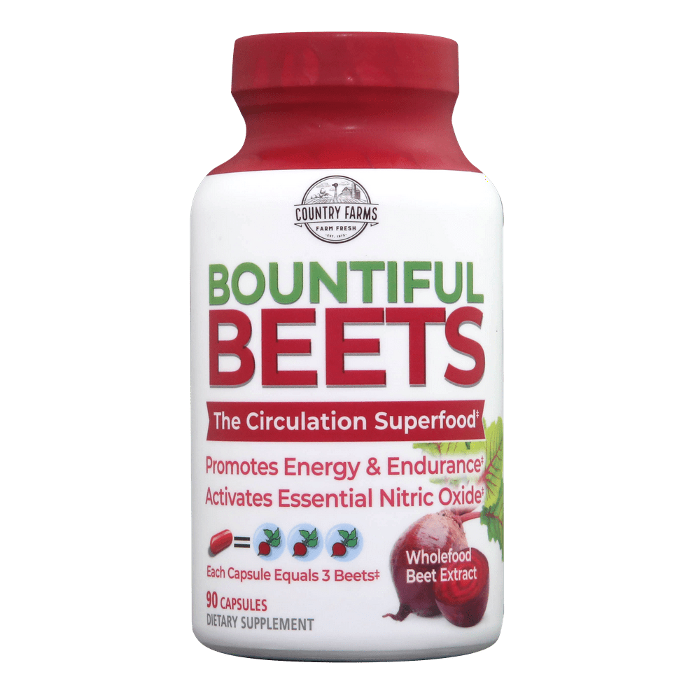 Country Farms Bountiful Beets Capsules, Circulation Superfood, Real