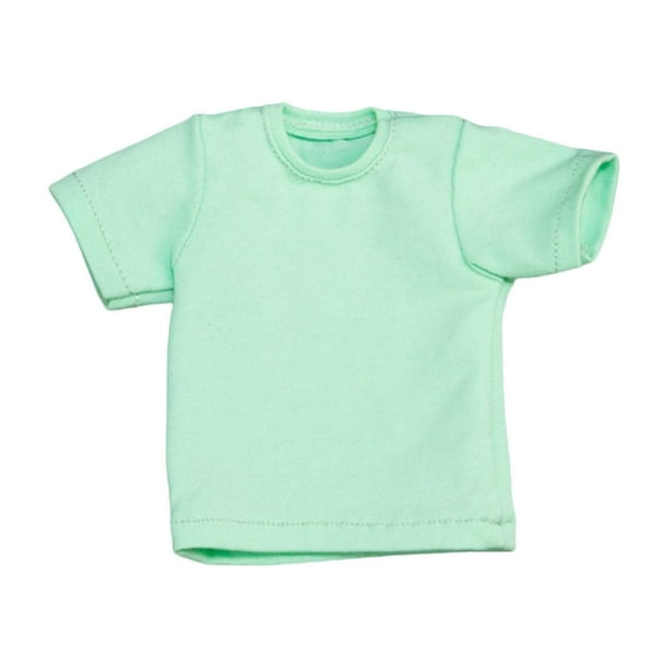Figura a escala 1/6, ropa para muñecas, camisetas, trajes de pareja en miniatura para hombres de 12 pulgadas Verde claro