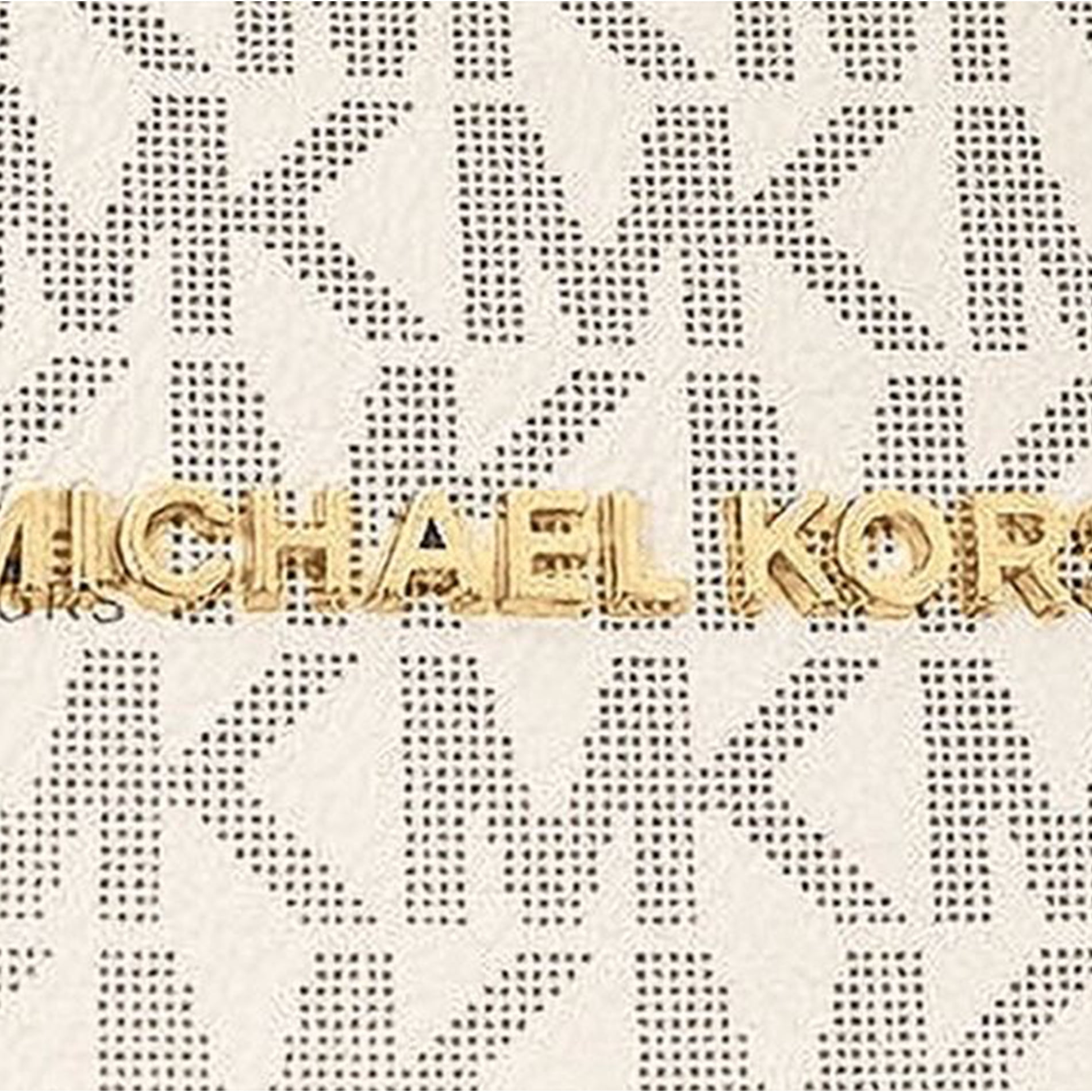Michael Kors Travel Large Duffle Bag In PVC Signature (Vanila)
