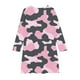 thumbnail image 4 of Odeerbi Vestido Niña Ballet Skater Manga Larga Camuflaje Estampado Elástico Twirly Vestido Línea A Vestido Recital Escolar Cuello Redondo, 4 of 4