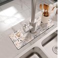thumbnail image 2 of Kitchen Sink Splash Guard Faucet Mat -1 PC Super Absorbent Fast Drying Mat Sink Gadgets-Splash Guard Behind Faucet Drip Catcher for Kitchen, Bathroom,Sink Mat, Dish Drying Mat, Bathroom(15" X 5.5" ), 2 of 6