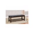 thumbnail image 4 of Maykoosh Southwestern Sensibilities Meagan I Bench , Brown Cherry - 16 X 48 X 18.5 Inches, Upholstery Color Espresso, Tapered Legs, Padded Leatherette Cushions, 4 of 5