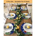 thumbnail image 4 of 15 Inch Round Placemats Set of 6, Navy Blue Snowman Christmas Non Slip Heat Insulation PP Table Mats, Green Xmas Tree Snowflake Winter Washable Place Mats for Kitchen Dining Party Table Decor, 4 of 7