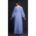thumbnail image 4 of Bimba Robe Maxi d'Été Décontractée pour Femmes en Georgette Mousse à Imprimé Floral Rose, Taille Élastique Longue - X-Grand, 4 of 5