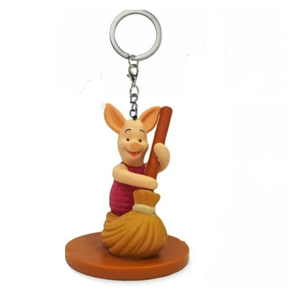 Pooh Piglet Pig 2” PVC Key Ring Keychain Figure Figurine Charm Dangler