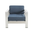 thumbnail image 5 of GDF Studio Jensen Outdoor Patio Club Chairs with Blue Cushions, Set of 2, 5 of 5