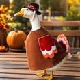 thumbnail image 6 of AZXY Thanksgiving Turkey‑Themed Porch Goose Outfit, 23" Goose Clothes Dress Set, Goose Clothing & Goose Cloth for Cement Plastic Porch Goose Statue, Fall Harvest Outdoor Decor for Yard Lawn Garden, 6 of 7