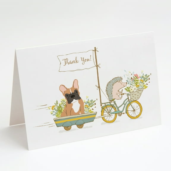 French Bulldog Fawn Greeting Cards and Envelopes Pack of 8