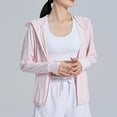 thumbnail image 5 of Jacket for Women 2025 Sun Protection UPF 50+ Plus Size Long Sleeve Hooded Full Zip Shirts Jacket with Pockets Summer Casual Clothing for Outdoor Hiking Pink 3XL, 5 of 6