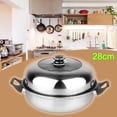 thumbnail image 3 of  2 Tier Stainless Steel Steamer Induction Compatible Cookware Kitchen 11 inch / 28cm Steam Pot, 3 of 10