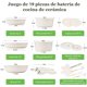 thumbnail image 2 of Juego de Ollas y Sartenes Antiadherentes, bateria de cocina 19 Ollas, Sarten Batería de Cocina, Juego de Sartenes con Mango Desmontable, Sartén para Freír Apto para Cocina de Inducción y Horno, 2 of 4