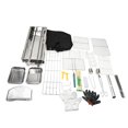 thumbnail image 2 of Parrilla de acero inoxidable plegable portátil para exteriores, para jardín, patio, camping, picnic, 2 of 15