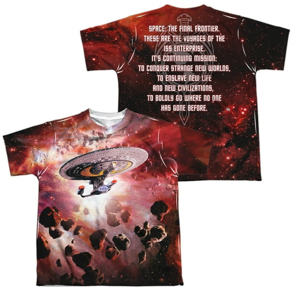 Star Trek - Continuing Mission (Front/Back Print) - Youth Short Sleeve Shirt - Large