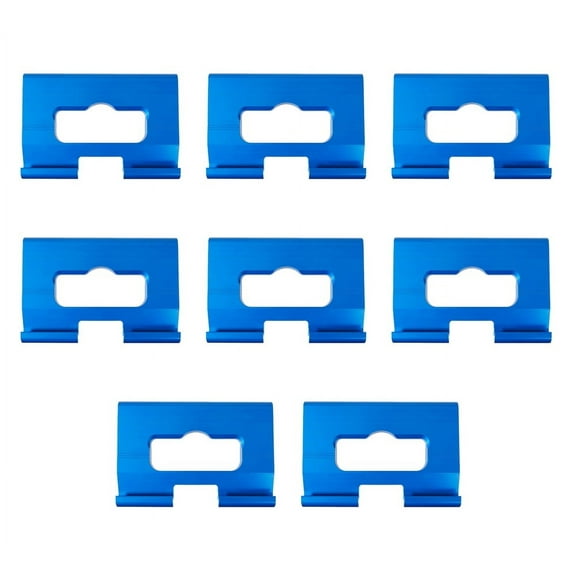 (8 Pack) Heavy Duty 7.5” Blue Aluminum Removable J-Plate For Extruded Tie Down for East Trailers - 7,200 Lbs Working Load Limit