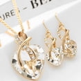 thumbnail image 1 of Conjunto de joyas HUOGUO Fashion 2017 con forma de corazón de cristal, 1 of 2