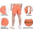thumbnail image 3 of Little Donkey Andy Men's Workout Running Shorts Lightweight Athletic Shorts, Quick Dry, Breathable Shorts with Mesh Liner Orange XXL, 3 of 7