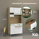 thumbnail image 4 of Mueble de Cocina KingsHouse Alacena Multiuso Estante con Repisas Cajón MDP Blanco 38.5x90x188.5 cm, 4 of 8
