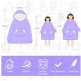 thumbnail image 3 of Wearable Blanket Hoodie for Kids, Sherpa Oversized Sweatshirt Blanket Flannel with Hood Pocket and Sleeves, 3 of 9