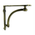 thumbnail image 3 of NACH Half Round Wall Mount Shelf Bracket, Decorative Brackets, Heavy Duty Cast Iron, 2 Pack, Antique Gold Finish (JS-90-064GM), 3 of 8