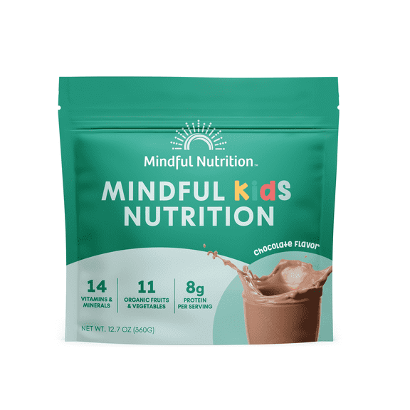 Mindful Nutrition Kids Protein Shake Mix Chocolate with Organic Greens & Vitamins 12.7 oz