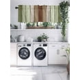 thumbnail image 2 of Sage Green Farmhouse Striped Kitchen Valances for Windows Vintage Wood Texture Mottled Valance Curtains&nbsp; for Kitchen /Living Room/Bedroom/ Bathroom Decor, 42"x12 " ,Rod Pocket 1 Panel,, 2 of 7