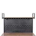 thumbnail image 5 of Walnut Finish Kitchen Baker'S Rack with 2 Glass Doors & Pegboard - 39" Utility Storage Shelf for Small Spaces, 5 of 10