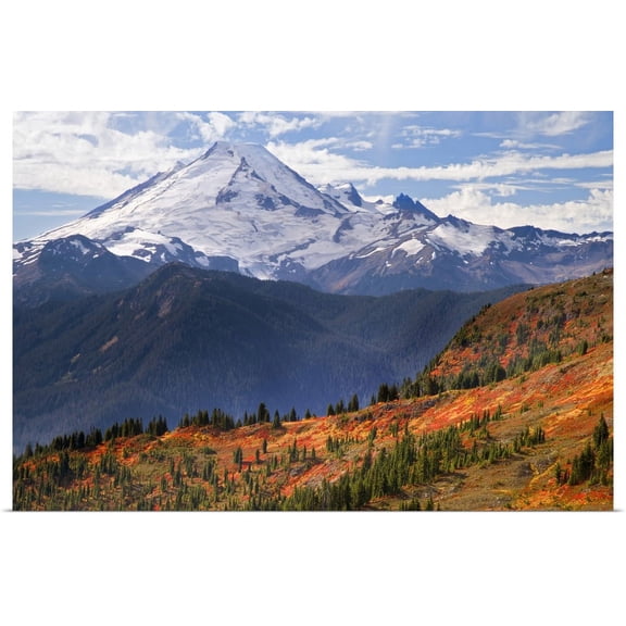 Great BIG Canvas | "Washington, Mount Baker from Yellow Aster Butte Trail" Art Print - 30x20