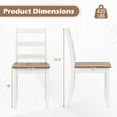 thumbnail image 3 of Giantex Set of 4 Dining Chairs, Space-Saving Armless Chairs w/Solid Rubber Wood Legs,  Ladder Back Side Chairs, Natural, 3 of 5