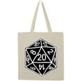 thumbnail image 3 of Inktastic 20 Sided Black Dice Tote Bag, 3 of 5