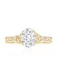 thumbnail image 4 of Vintage Style 1 Ct Diamond Engagement Ring - EF-VS Grade Lab Diamond Oval Ring, 18K Yellow Gold, US 4.00, 4 of 8