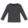 thumbnail image 3 of Aihuaihua Girls Long Sleeve Shirts 5t Crewneck Stretchy Slim Fit Tops Ribbed Knit Casual Tee Shirt 3-14 Years, 3 of 6