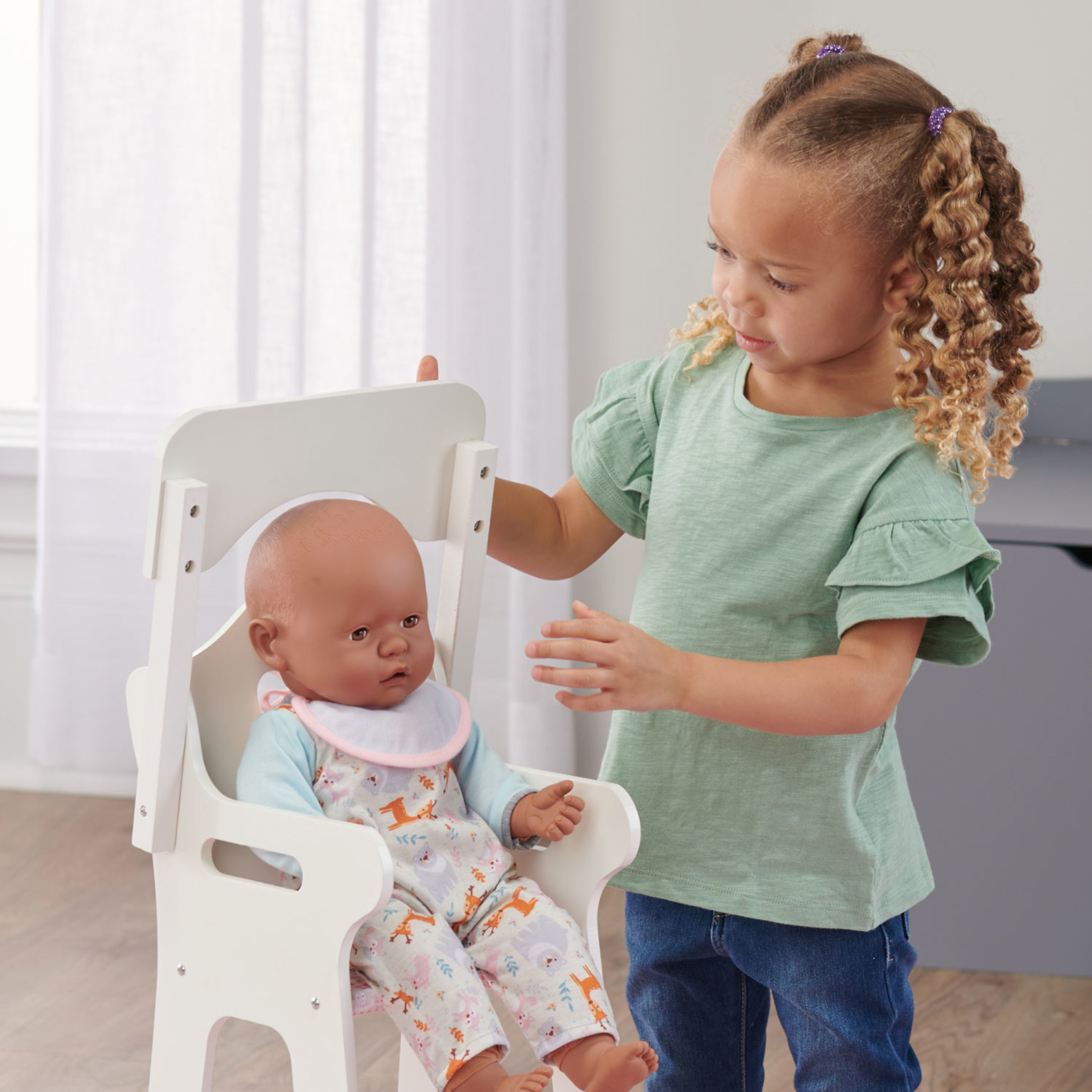 Badger Basket Doll High Chair with Accessories & Personalization photo 6