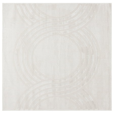 SAFAVIEH Saylor Forrester Geometric Area Rug, Ivory, 6'3" x 6'3" Square