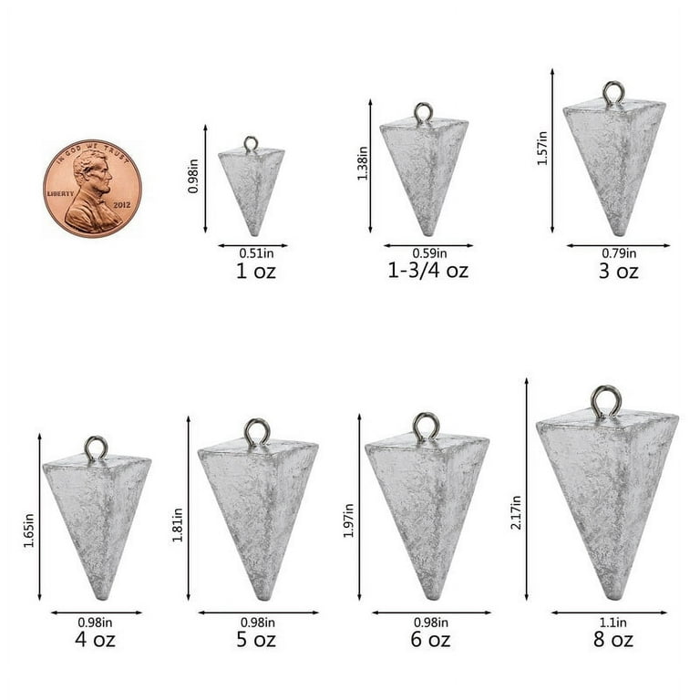 Pyramid Sinker Oz Weight Fishing Fishing Accessories Pyramid