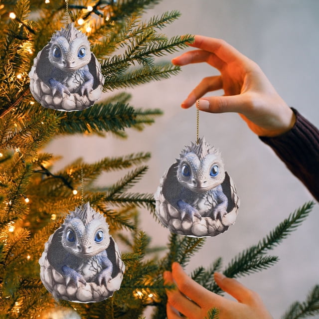 Hangs Baby Egg Acrylic Christmas Hanging Ornament for Tree Decoration Pendant