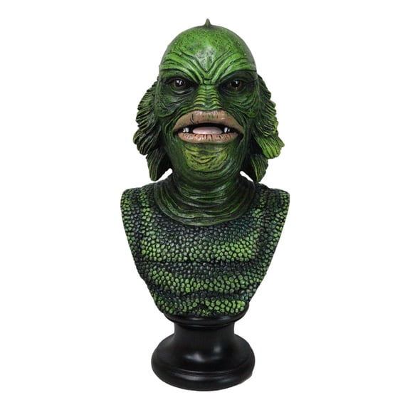 Green Horror Gill-Man Black Lagoon Swamp Monster Creature Head Bust Figurine
