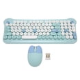 thumbnail image 2 of Keyboard and Mouse Combo, Cute Mixed Color Keyboard Mouse Set, 2.4Ghz 98 Keys Ergonomic Keyboard with Auto Sleeping, Silent Computer Mouse for Win 98 7 8 10 11 PC Laptop, 2 of 8
