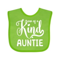 Inktastic Gift for Aunts | One of a Kind Auntie (white) Girls Baby Bib
