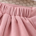 thumbnail image 6 of Utlike Girls Outfits Toddler Long Sleeve Solid Colour Ribbed Tops Skirt Bowknot Hat Three Piece Clothing Set For Kids Clothes Softness Festival Set Size 4 Years-5 Years, 6 of 9