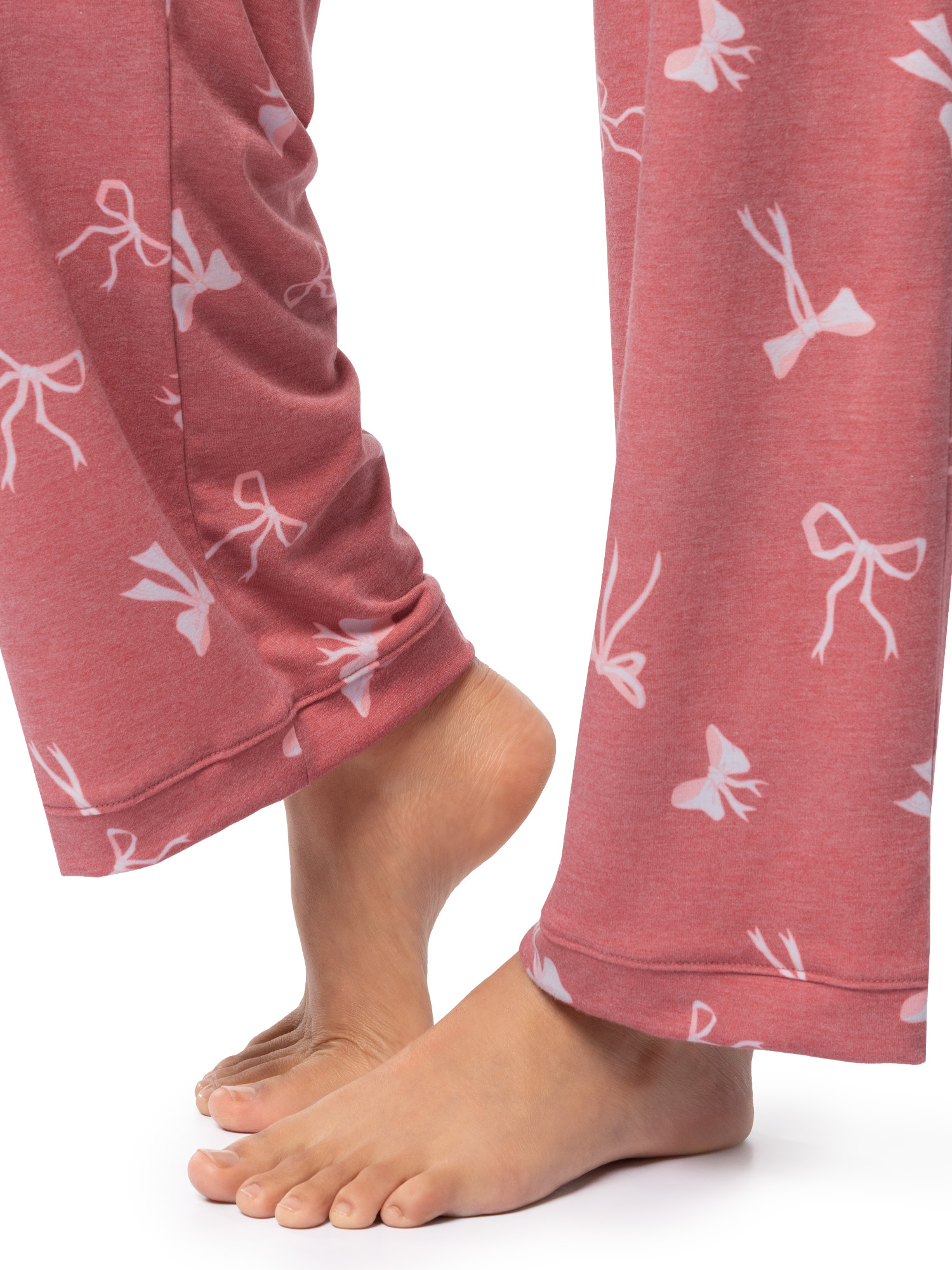 Fruit of the Loom Women's Soft & Breathable V-Neck Short Sleeve Top & Pajama Pant Set, Sizes S-4X