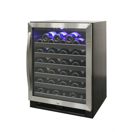 Vinotemp - 54-Bottle Wine Cooler - Stainless steel