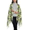 thumbnail image 2 of Cauagu pelecus cultratus Print Women Wrap Shawl tassels Scarves Retro Scarf 77.6"X28.3", 2 of 8