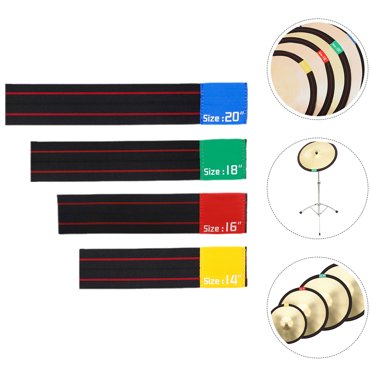 SEWACC 4pcs Drum Practice Silencer Assorted Color Volume Control Musicians