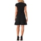 thumbnail image 3 of Vestido de mujer con mangas cortas, cuello redondo, con volantes en la parte inferior, por encima de la rodilla, color negro, 3 of 6
