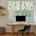 thumbnail image 5 of Green Leaves Tier Curtains 24 Inch Length, Summer Botanical Farmhouse Leaf Watercolor Cafe Short Curtains for Bathroom Over Sink, Small Kitchen Curtain Light Filtering Drapes 2 Panels 27.5"Wx24"L, 5 of 8