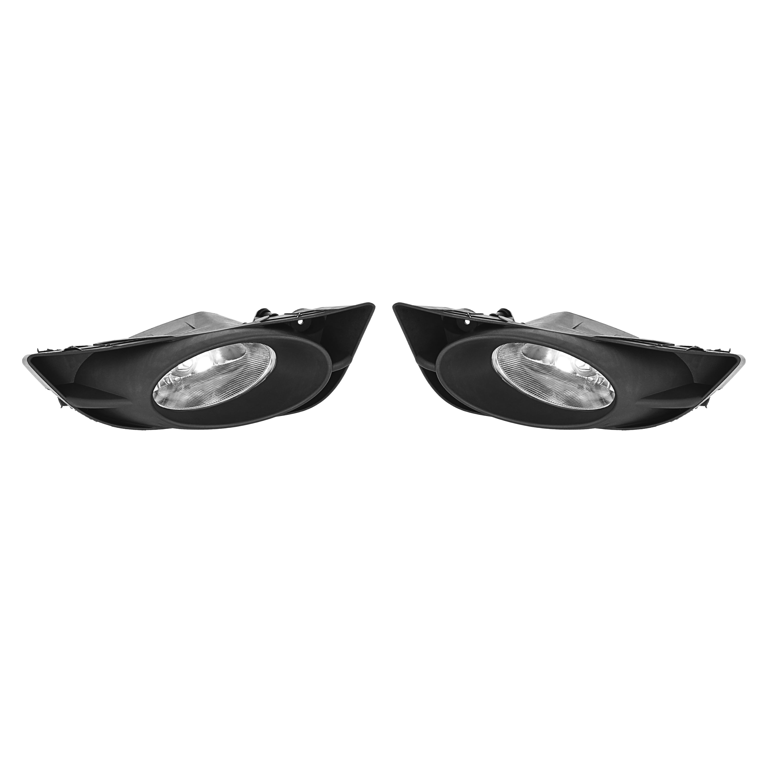 Kojem Pair Fog Lights w/Fog Light Bezel for 2009-2011 Honda Fit Fog Lamp Assembly w/Bulbs Replacement for HO2593122 HO2592122