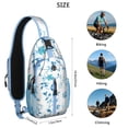 thumbnail image 5 of Rustic Floral Sling Backpack with Wildflower and Butterfly Illustration, Lightweight Durable Crossbody Daypack, Adjustable Strap, Multiple Compartments for Garden, Travel, Outdoor Use, 5 of 6