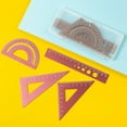 thumbnail image 3 of Neinkie 4Pcs/Set Triangular Architect Scale Ruler Set, Scale Ruler Kits Triangular Ruler,Protractor,Straight Ruler Red Architect Scale Ruler for Student,Engineer, 3 of 6
